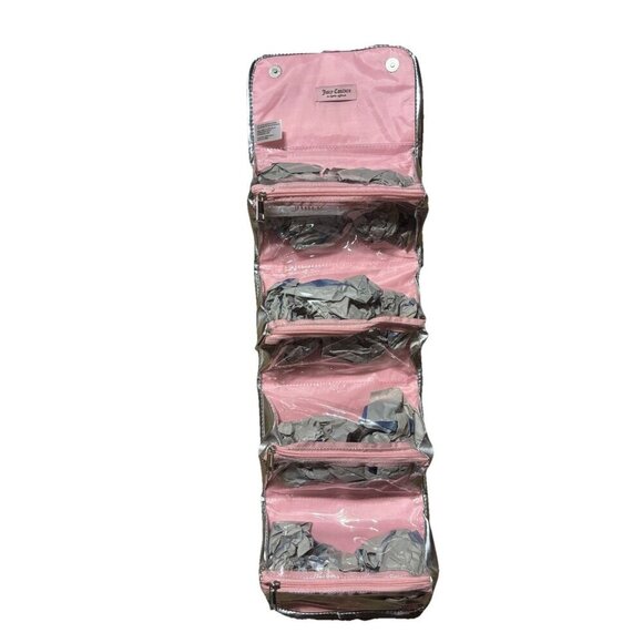 Juicy Couture Light Pink Velour Hanging Organizer Travel Cosmetic Bag, Makeup - Picture 4 of 5